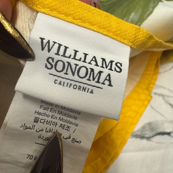 Williams Sonoma Limone 100% Cotton Table Cloth Lemons Italy With Umbrella Hole - Picture 9 of 13